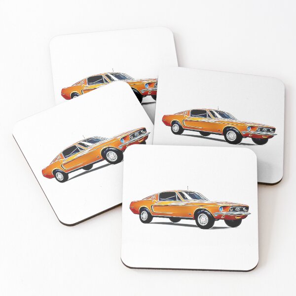 Item preview, 69 Mustang Fastback Cartoon designed and sold by Auto-Prints.