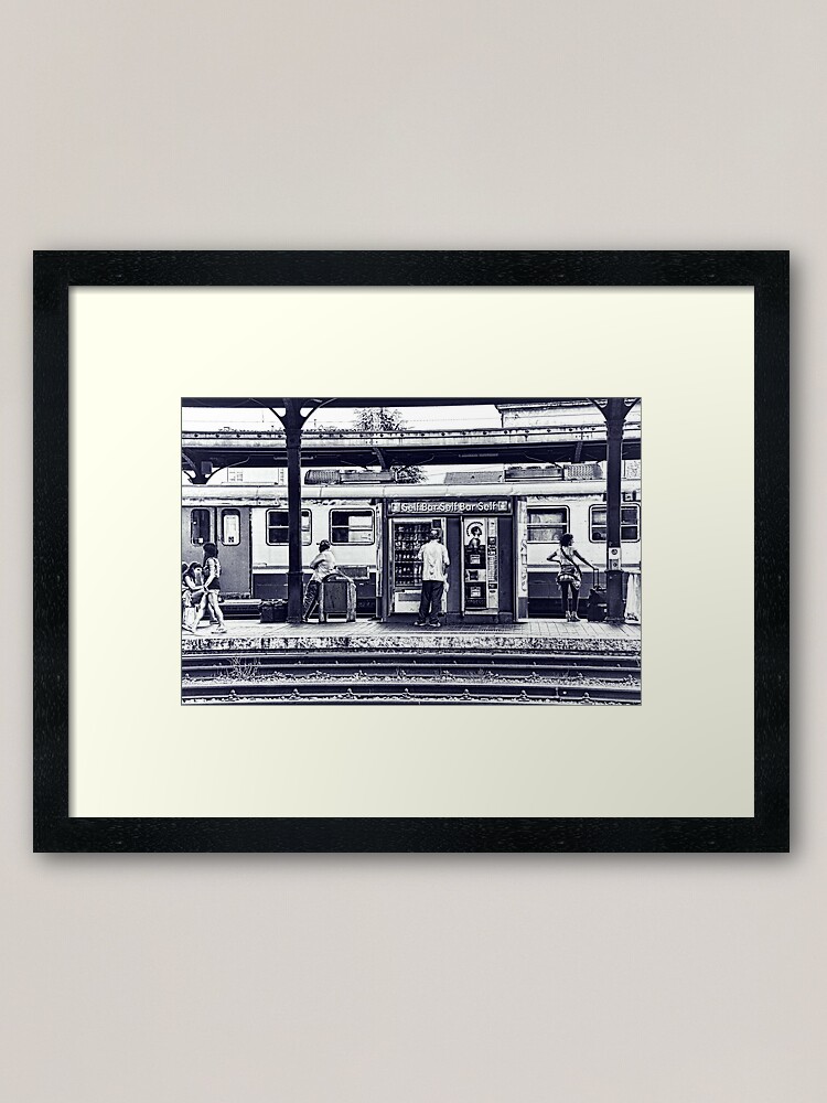Alternate view of Train Station Lucca Italy Framed Art Print