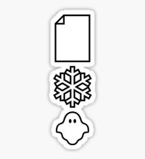 Paper... Snow... A ghost! Sticker