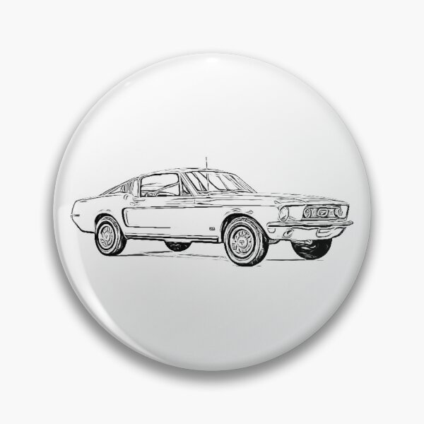 Item preview, 69 Mustang Fastback Wireframe designed and sold by Auto-Prints.