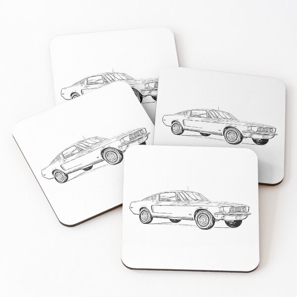 Item preview, 69 Mustang Fastback Wireframe designed and sold by Auto-Prints.