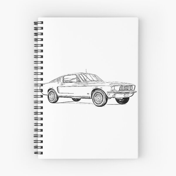 Item preview, 69 Mustang Fastback Wireframe designed and sold by Auto-Prints.