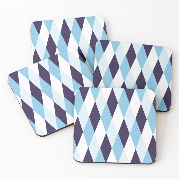 Item preview, SHADES of BLUE and White HARLEQUINS designed and sold by RachelMacht.