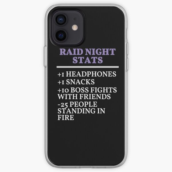 Raid Night Stats, MMO, Gaming Meme iPhone Soft Case