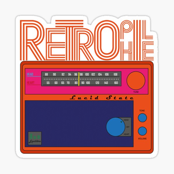 Retrophile radio pop art Sticker