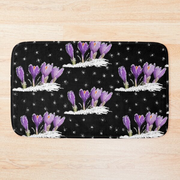Item preview, blooming crocus black pattern designed and sold by FVO-italydesign.