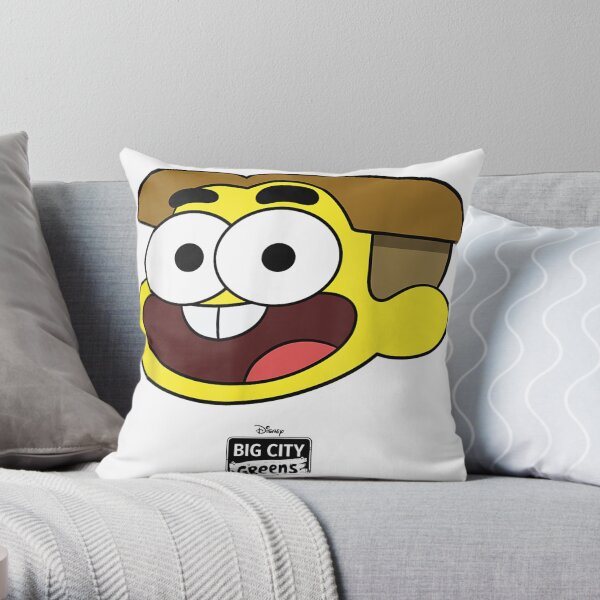 Big City Greens Cricket and Logo Throw Pillow