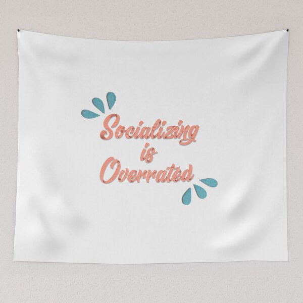 Item preview, Socializing is overrated  designed and sold by MarineTreasury.