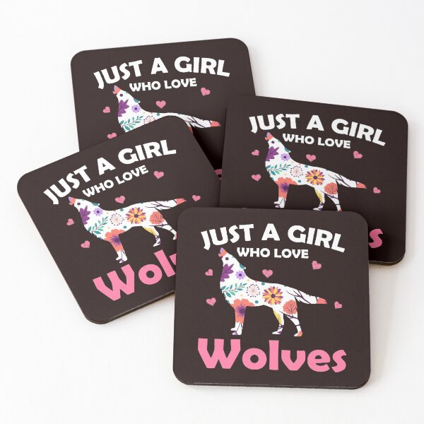 Item preview, JUST A GIRL WHO LOVES WOLVES designed and sold by teemaker24.