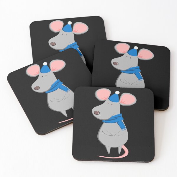 Item preview, Cute Rat in Blue Hat & Scarf - Funny New Year 2020 Christmas Rat Gift designed and sold by r-silver.