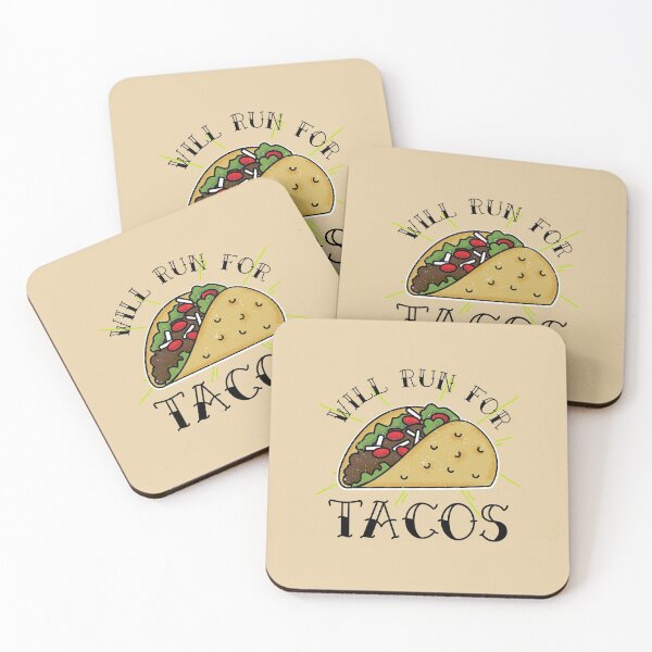 Item preview, Will run for tacos designed and sold by FitFabFunny.