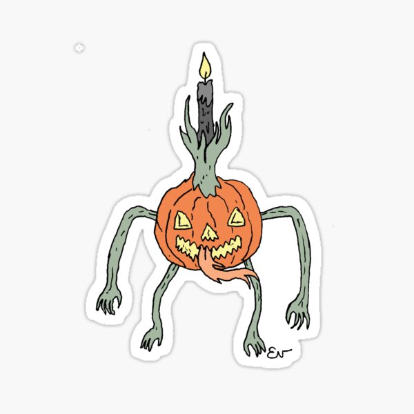 Candle Pumpkin Sticker