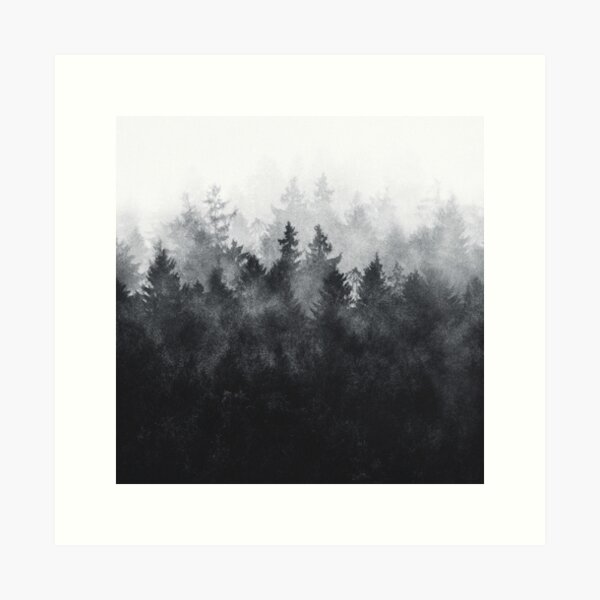 Item preview, The Heart Of My Heart // Midwinter Blues Gothic Ravencore Forest With Cascadia Trees Covered In Magic Fog designed and sold by Tordis Kayma.