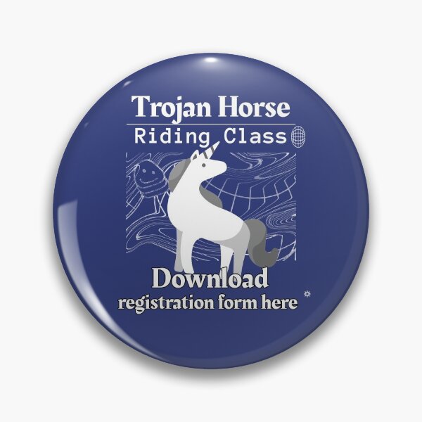 Item preview, Trojan Horse Riding Class - Download form here - Funny Computer Hacker Design designed and sold by aurielphoenix.