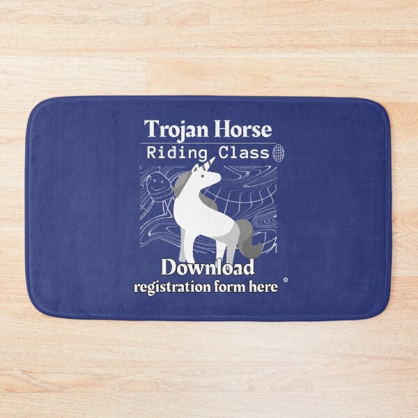 Item preview, Trojan Horse Riding Class - Download form here - Funny Computer Hacker Design designed and sold by aurielphoenix.