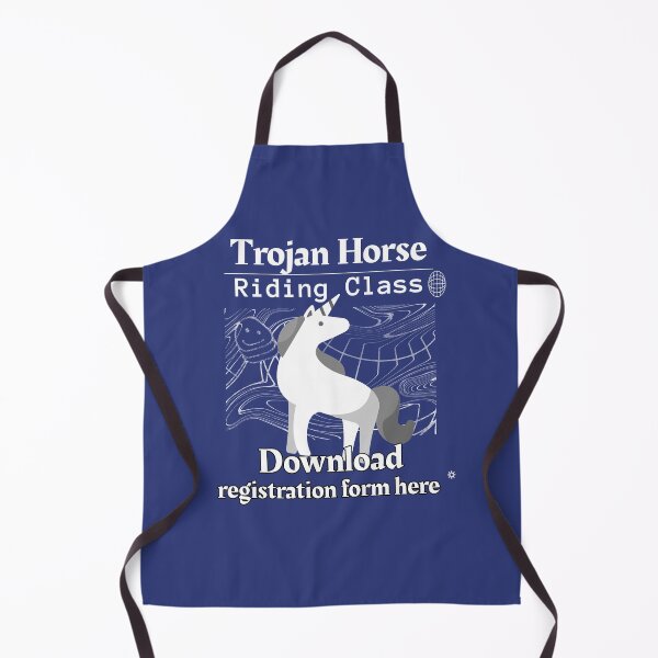 Item preview, Trojan Horse Riding Class - Download form here - Funny Computer Hacker Design designed and sold by aurielphoenix.