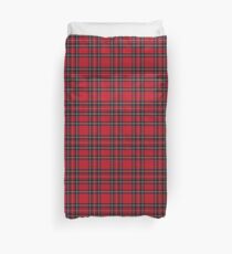Roter Tartan Stoff Design Bettbezug