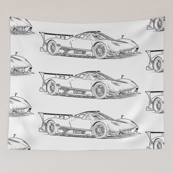 Item preview, Pagani Zonda R Supercar Racing Wireframe designed and sold by Auto-Prints.
