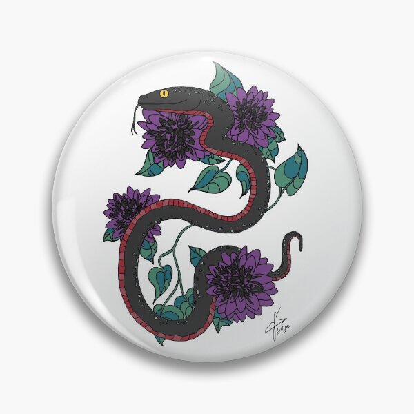Item preview,  Snake with Black Dahlias  designed and sold by mjfitz.