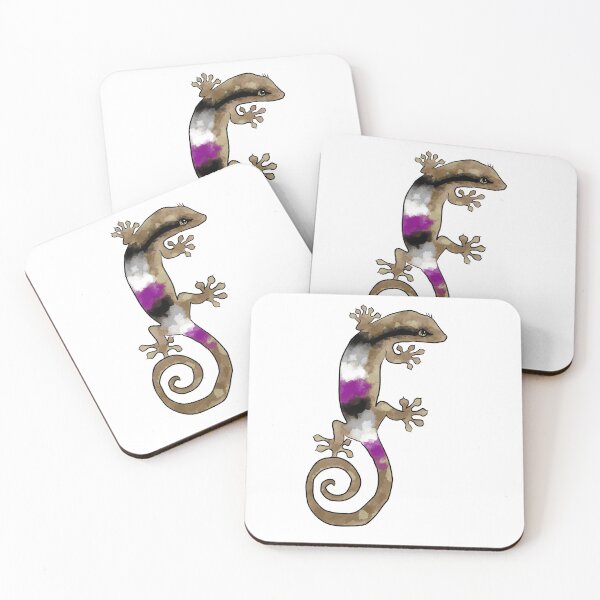 Item preview, Asexual Pride Mourning Gecko designed and sold by Quill Vulkin.