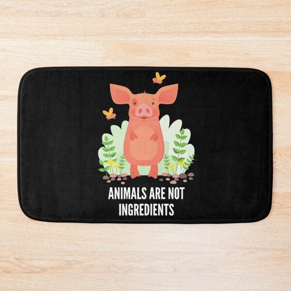Item preview, ANIMALS ARE NOT INGREDIENTS Cute Pig Vegan Vegetarian Quote designed and sold by a-little-ink.