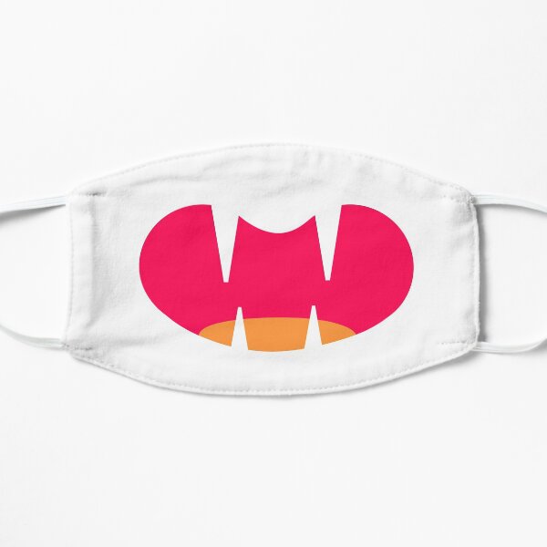 Cute and funny smile with fangs Flat Mask