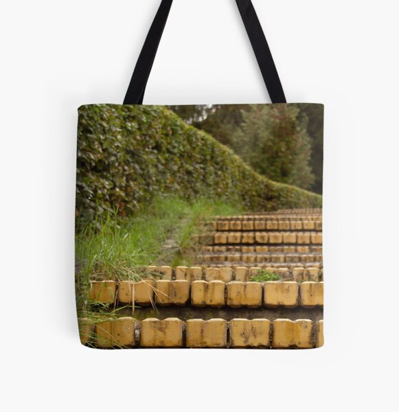 Yellow brick stairs All Over Print Tote Bag