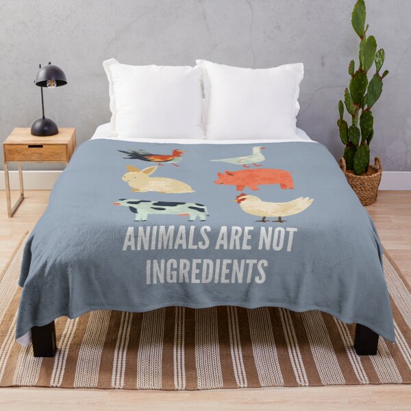 Item preview, ANIMALS ARE NOT INGREDIENTS Cute Vegan Vegetarian Quote designed and sold by a-little-ink.