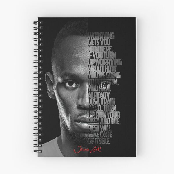 Item preview, Black and white Usain Bolt quote poster designed and sold by Enea Kelo.