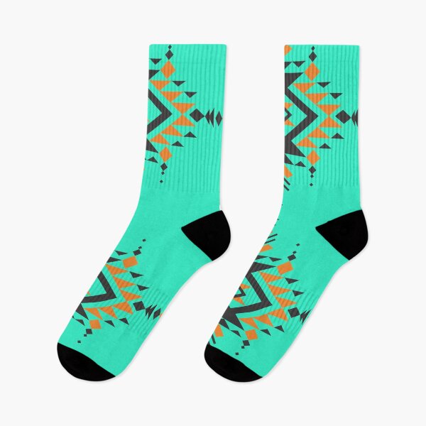 Item preview, Preppy Teal Orange and Gray Aztec Southwestern Pattern designed and sold by IamTrending.