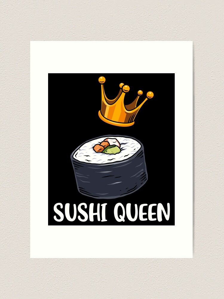 Sushi Gift Women Red Lips Gift Men Raw Fish Japanese Sushi Art Board Print  for Sale by DSWShirts