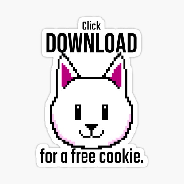Click download for a free cookie - Download form here - Funny Computer Hacker Design Sticker