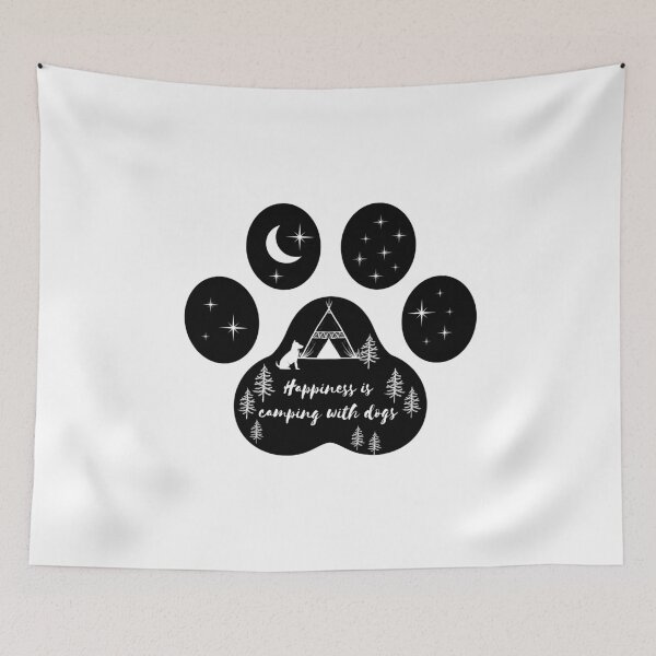 Item preview, Camping with Dogs designed and sold by BohoHiker.