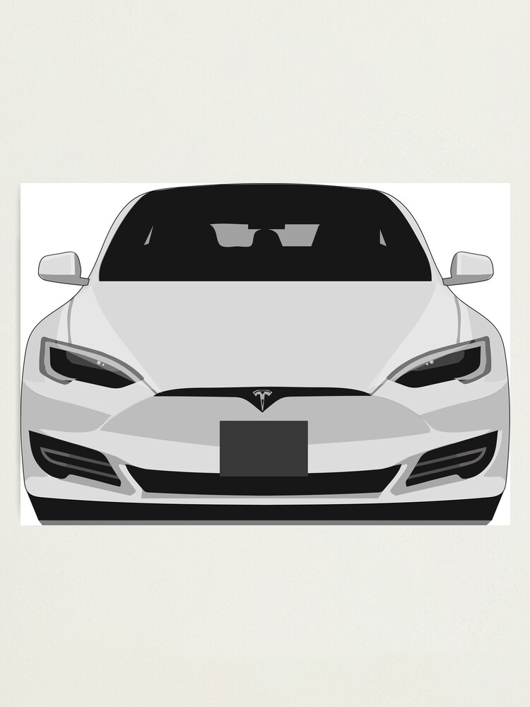 Lámina fotográfica «Tesla Model S Dibujos animados» de yungyanno | Redbubble