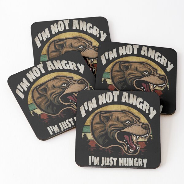 Item preview, I'm not angry I'm just hungry - funny dog  designed and sold by Mohamed allbdrany.