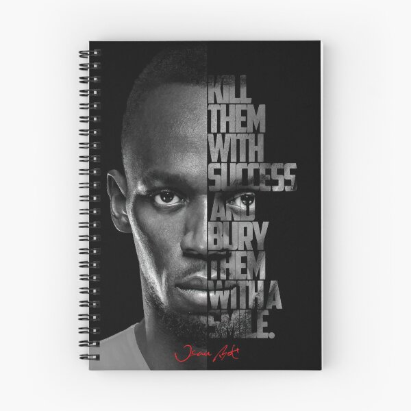 Item preview, Black and white Usain Bolt quote poster designed and sold by Enea Kelo.