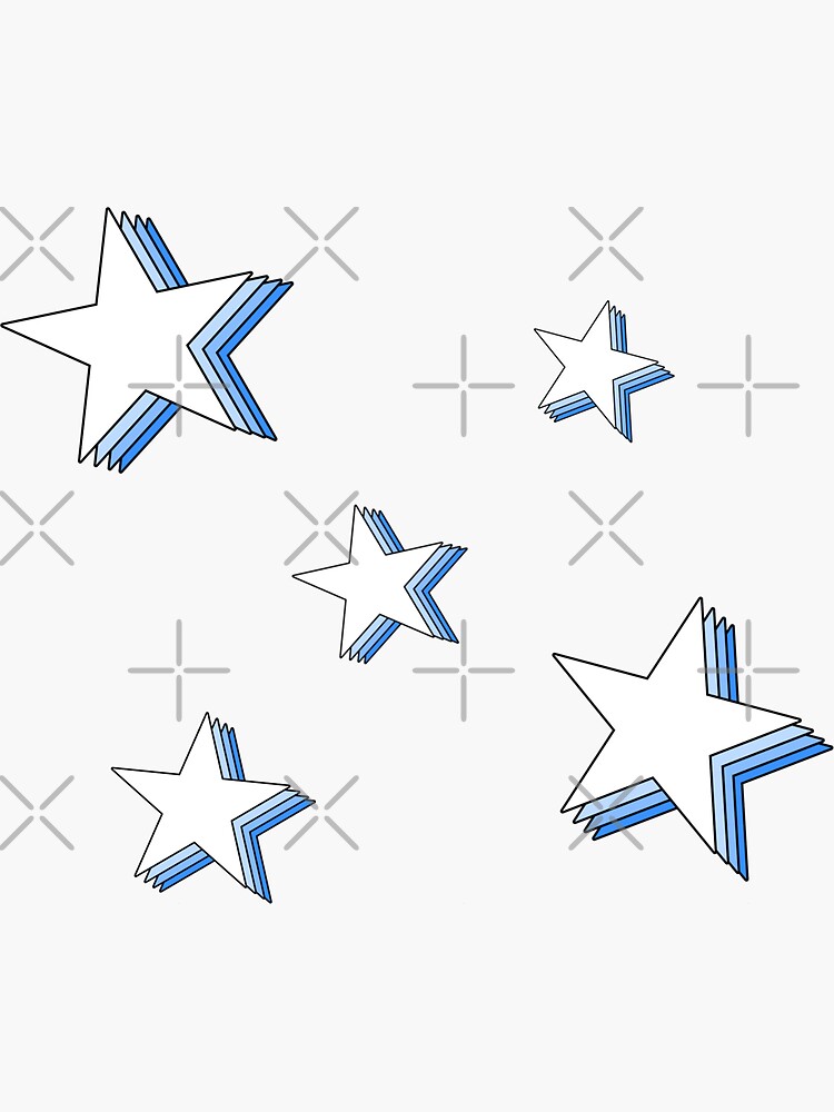 Blue Stars Aesthetic Sticker