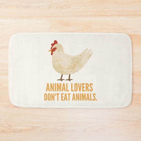 Item preview, ANIMAL LOVERS DON'T EAT ANIMALS Cute Vegan Vegetarian Quote designed and sold by a-little-ink.