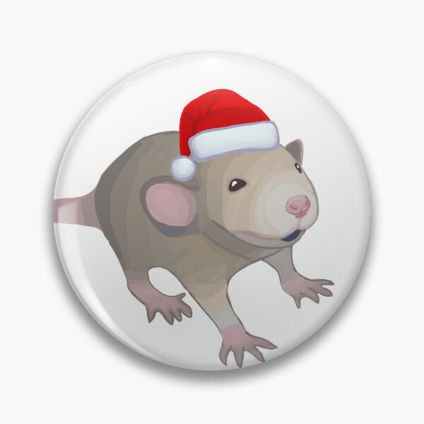 Item preview, Baby Rat with Santa Hat designed and sold by TrinityLynnArt.