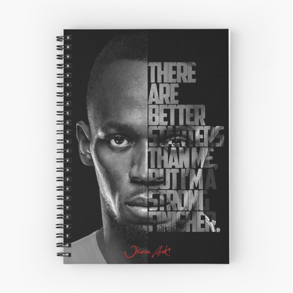Item preview, Black and white Usain Bolt quote poster designed and sold by Enea Kelo.