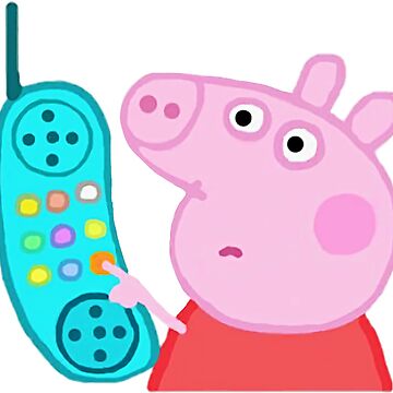 Pegatina for Sale con la obra «teléfono de pepa pig» de