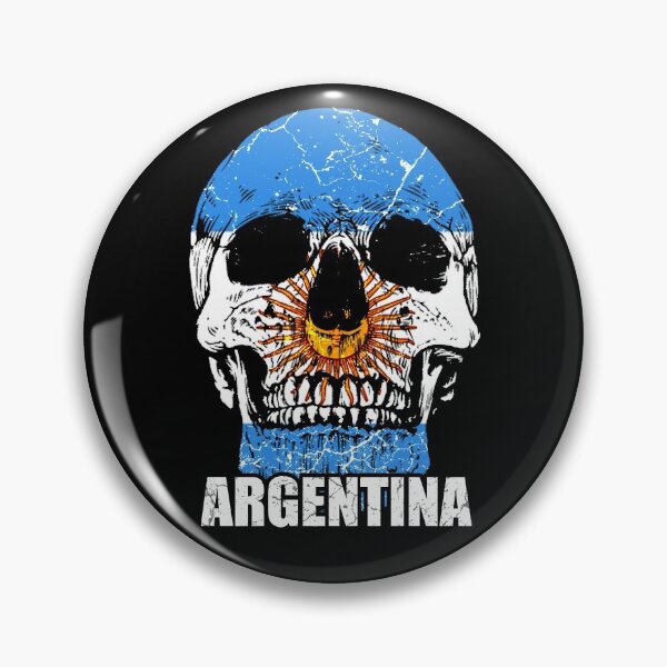 Item preview, Argentina flag skull designed and sold by Mila1946.