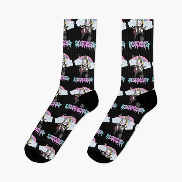 Item preview, Death Metal Unicorn Cute Kawaii Pastel Goth Alternative Emo Rainbow designed and sold by RKSDesigns.