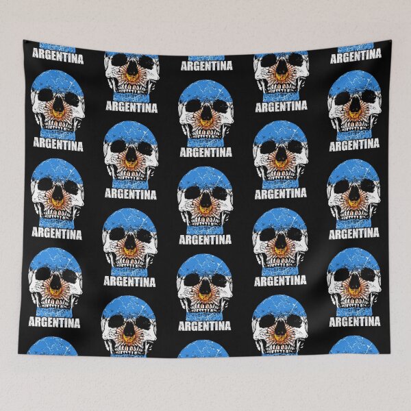 Item preview, Argentina flag skull designed and sold by Mila1946.