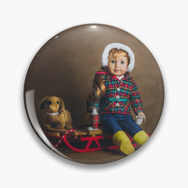 Item preview, Doll Photo- Maryellen posing with her sled designed and sold by KaraleeLS.