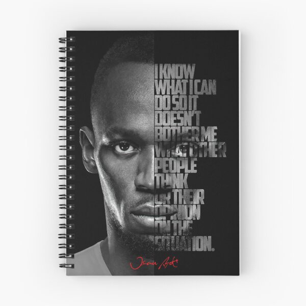 Item preview, Black and white Usain Bolt quote poster designed and sold by Enea Kelo.