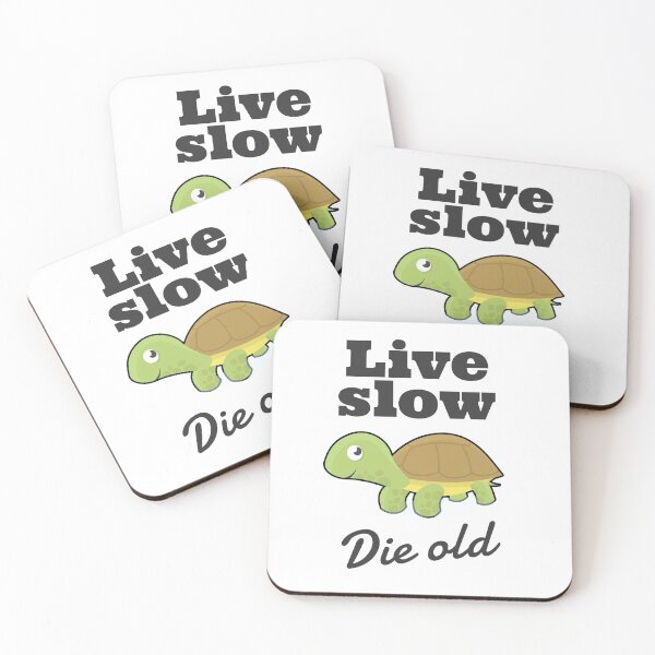 Item preview, LIVE SLOW DIE OLD CUTE TURTLE DESIGN designed and sold by Delicious Design ⭐⭐⭐⭐⭐.