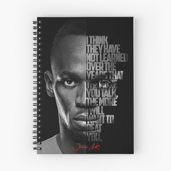 Item preview, Black and white Usain Bolt quote poster designed and sold by Enea Kelo.