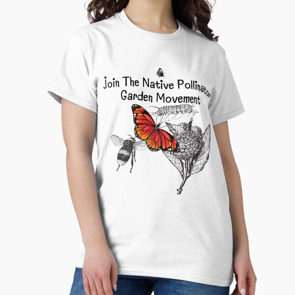 Vista previa del artículo con la obra «Únase al movimiento de jardines de polinizadores nativos», diseñado y vendido por EarthArtDesigns.