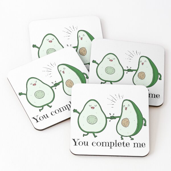 Item preview, You complete me avocado sayings designed and sold by OneTimeEngineer.